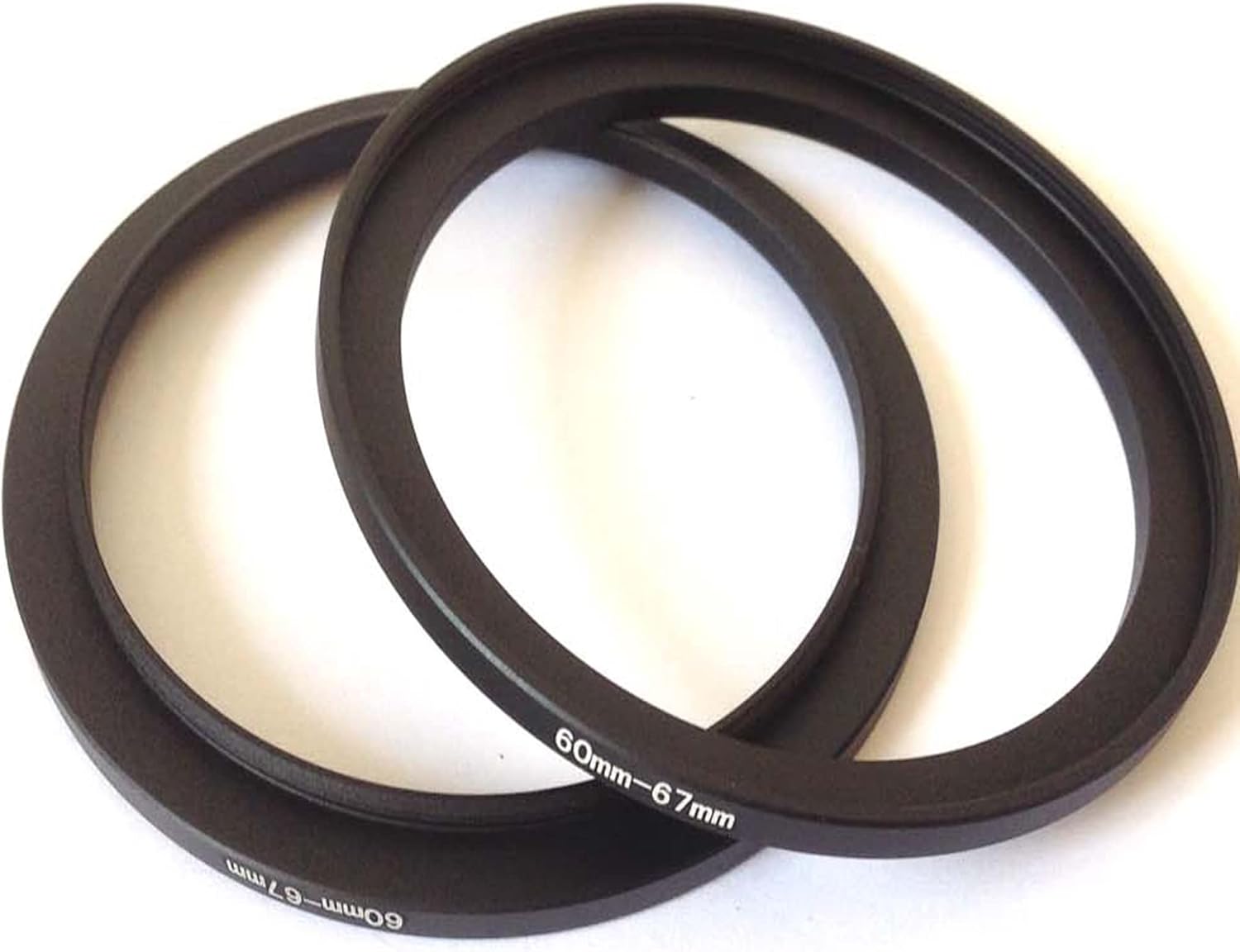 2x Metal 6067mm Step Up Rings DSLR Video Camera Lens Connect Size