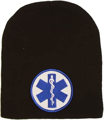 UF Military Patch Cuff Beanie – Black Acrylic – 3D Embroidery – Army Tab Ranger (One Size, Men)