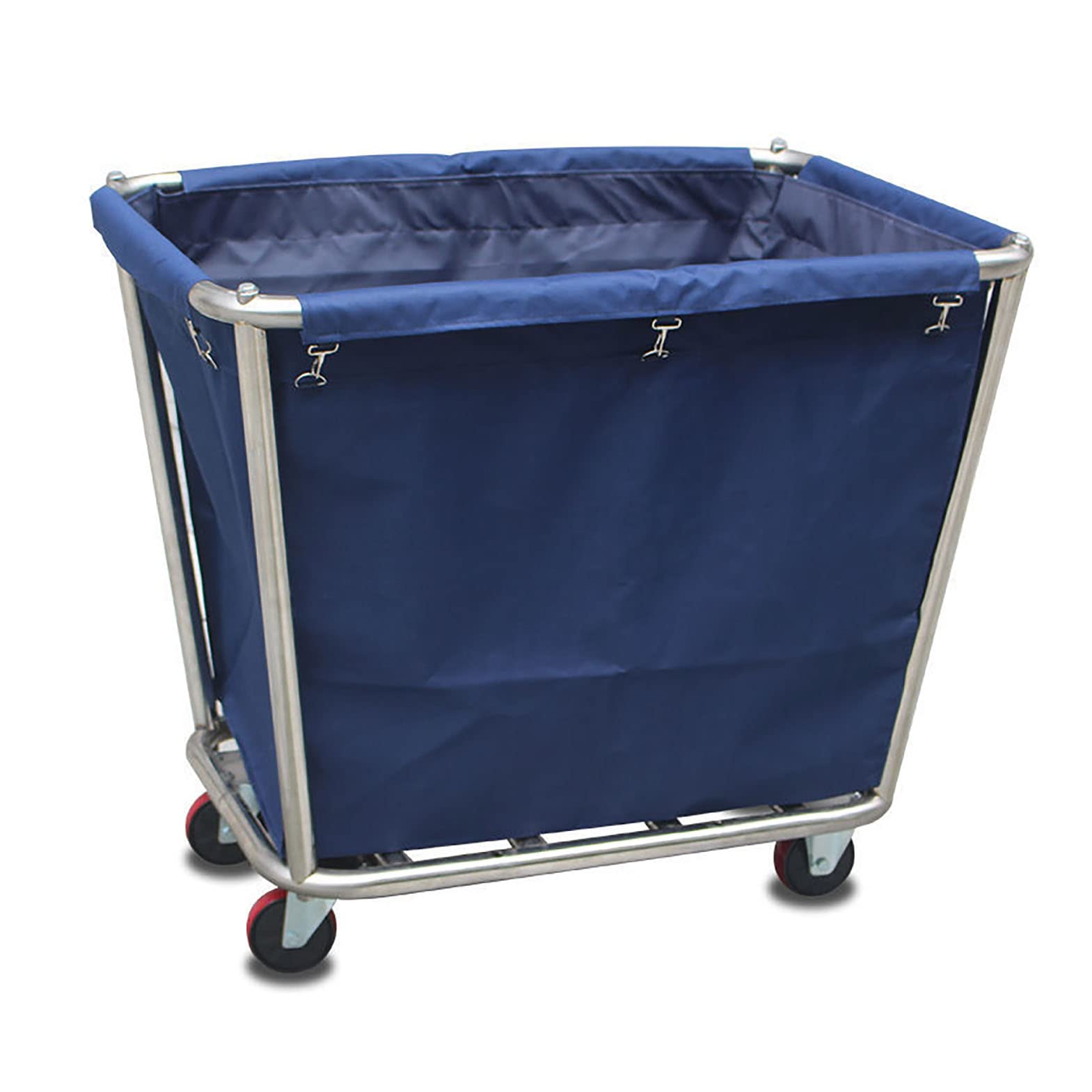 CXWAWSZ Laundry Cart with Wheels Large Heavy Duty Basket Trucks Commercial Metal Laundry Cart 10 Bushel Basket (350L) Industrial Rolling Laundry Hamper with Lid on Wheels，260 LB Weight Capacity