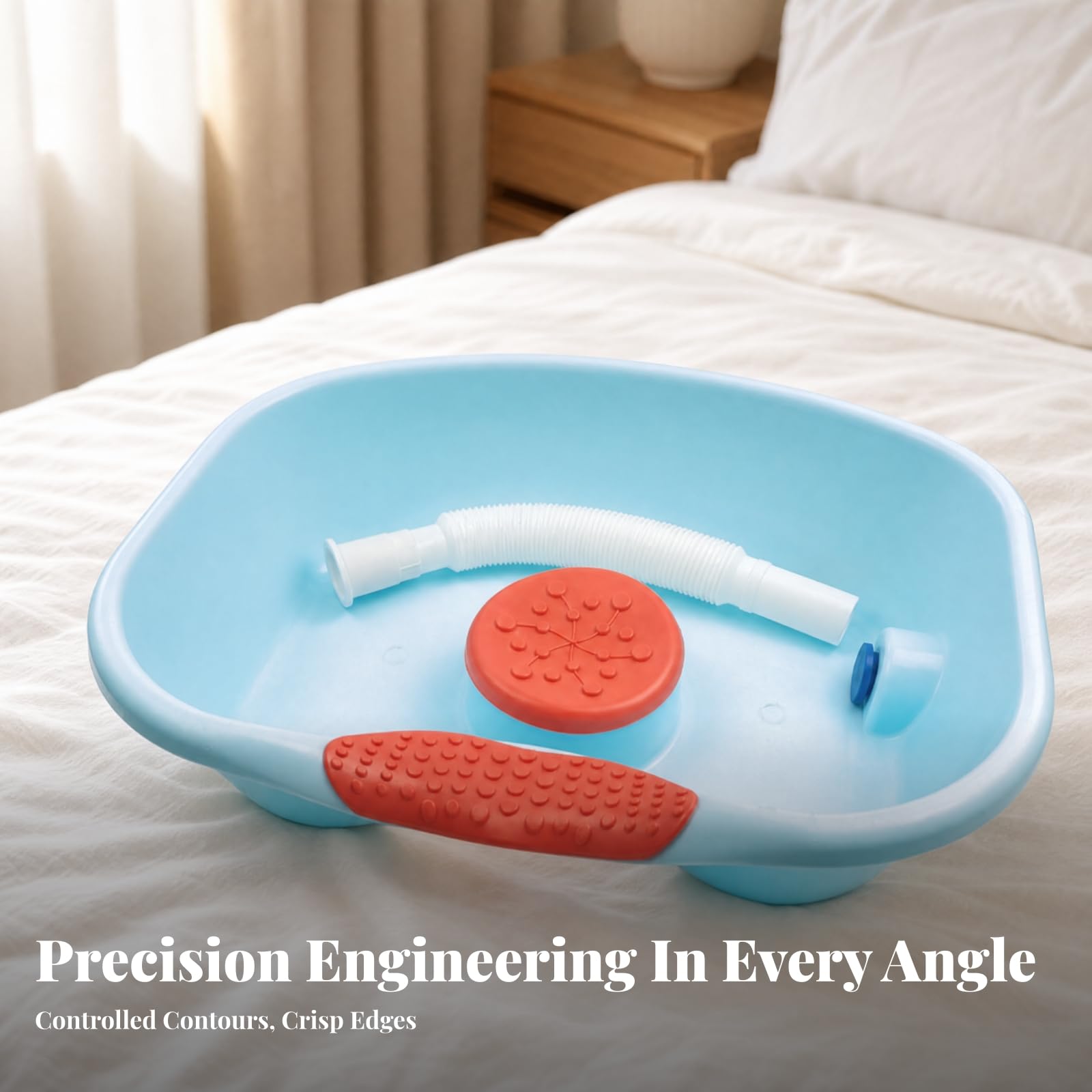à Shampoing Appui-Tête Repose-C Ergonomique Lavabo Tuyau D'évacuation Sûr Bassin Lavage eux, Bleu Foncé, Renforcé 150cm Épais