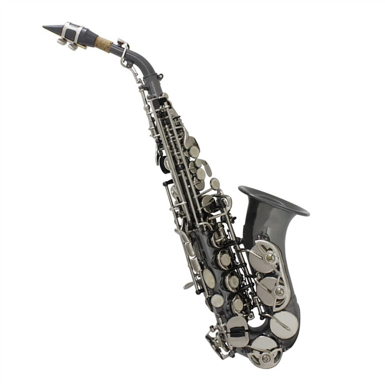 Saxofón Profesional Saxofón BB Instrumento De Viento De Madera Profesional B Saxofón Plano con Estuche Accesorios para Instrumentos Musicales