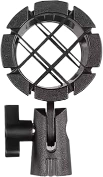 Microphone Shock Mount Holder | Clip Anti-Vibration Microphone Holder Shock Mount, Quick Setup Shockproof Microphone Stand, Recording Microphone Shock Stand for Professional Use in Recording Studio
