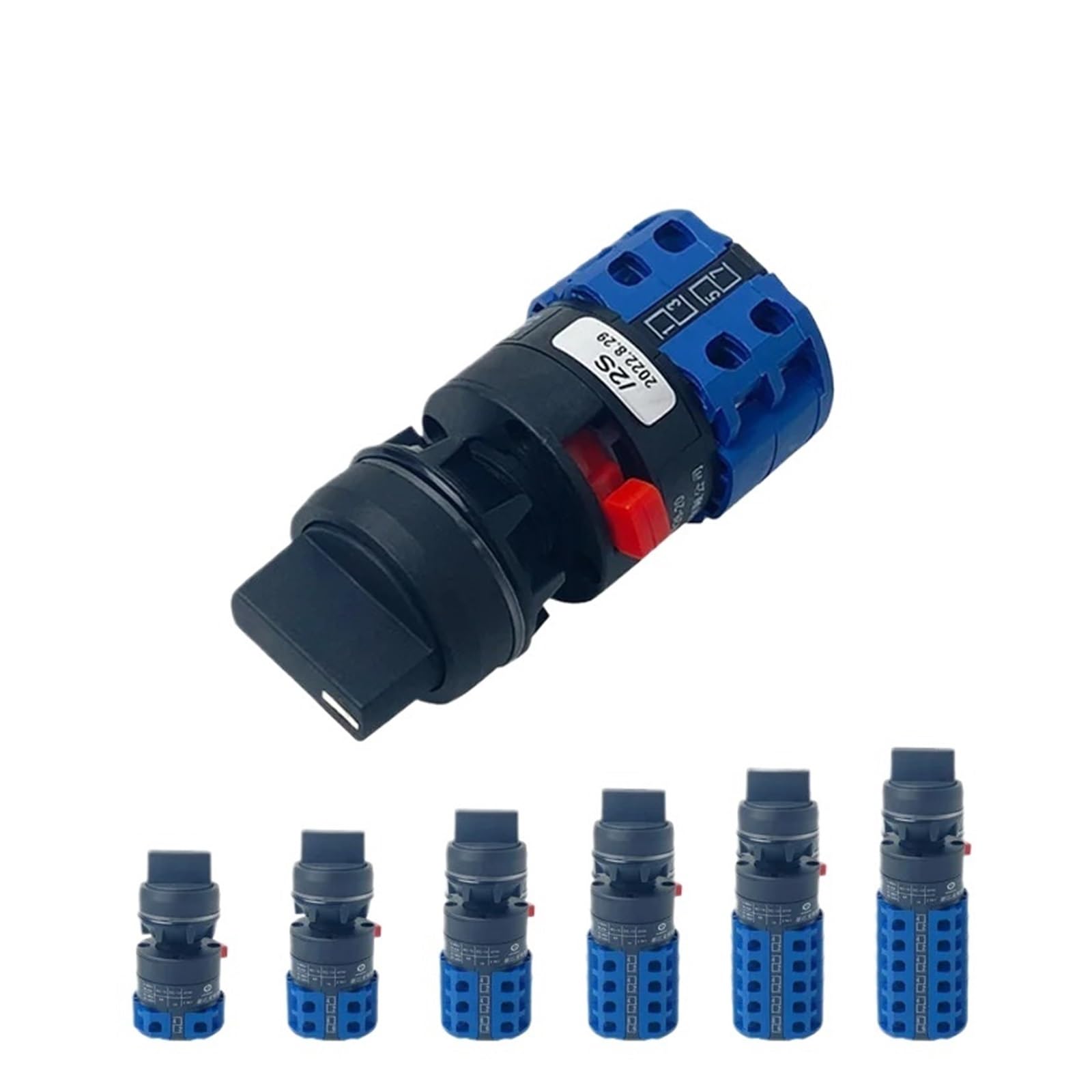 KKCZOFMJ 1pcs LW26-20S Single Hole Mounting Size 22mm Rotary Cam Switch 20A Changeover Main Selector YMW26(3P-102)