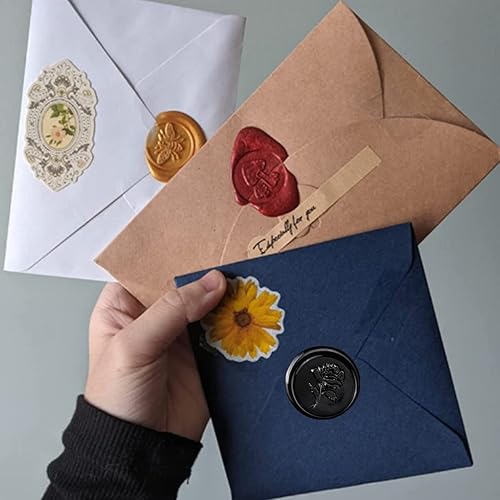 Miniatura 6 de ONWINPOR - Varillas de sellado de cera para sello de cera, 20 varillas de sellado de cera para pistola de pegamento de 0.43 pulgadas, juego de