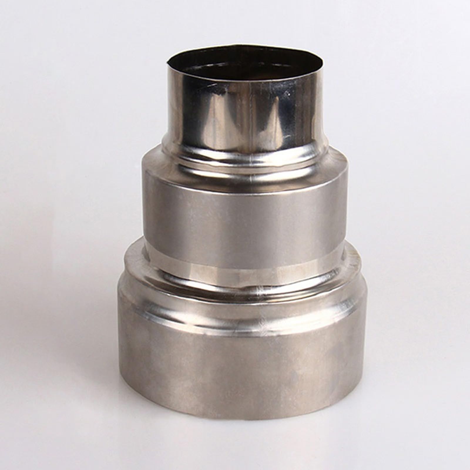 Flue Reducer Adapter, Stove Pipe Reducer Flue Connector, Stainless Steel Chimney Liner Adaptor(10cm~6cm)
