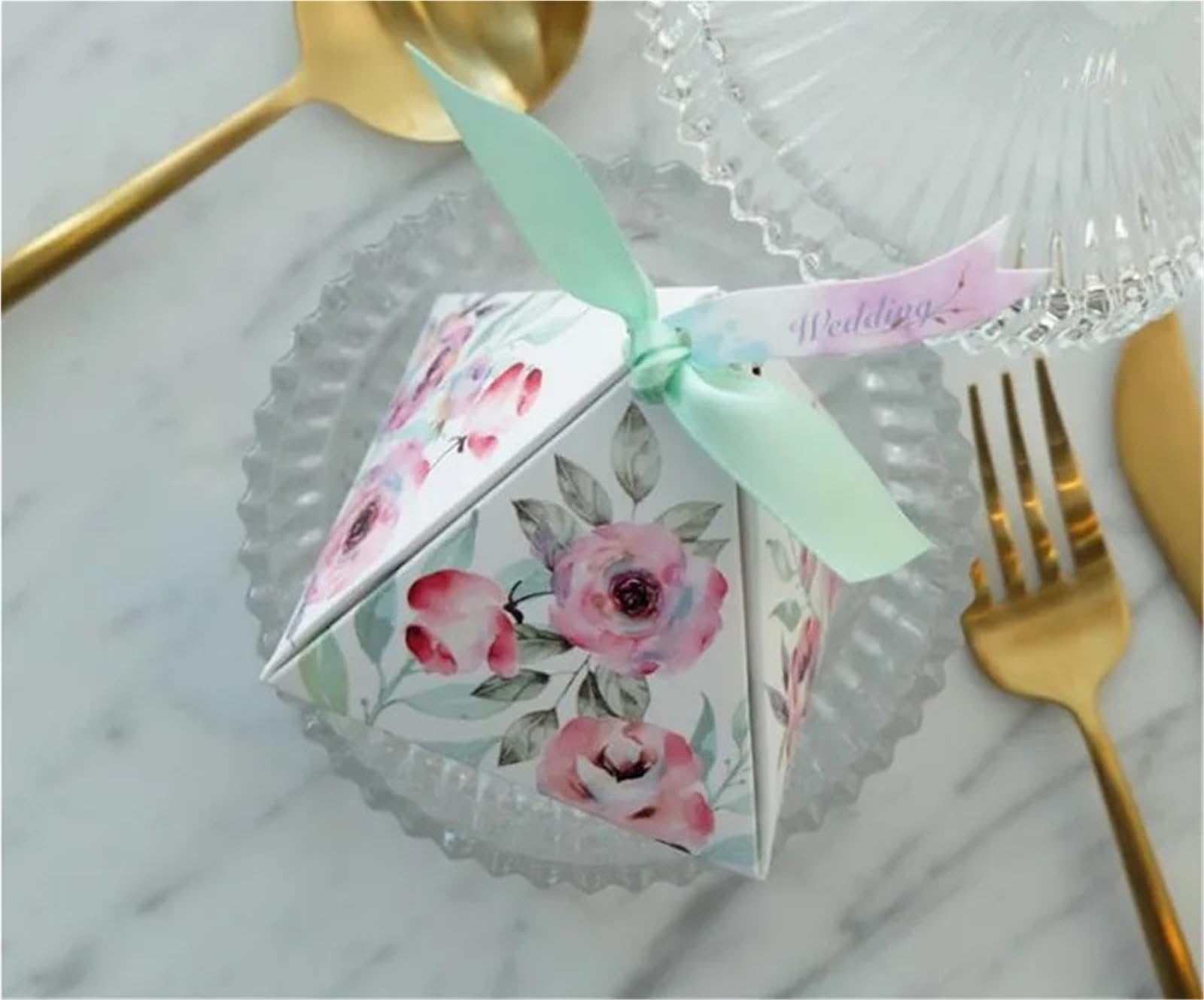 La boda dulce de la flor Rose camelia favorece el empaquetado caja los regalos del chocolate las cajas caramelo(100pcs)