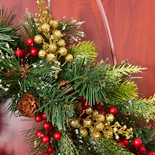 Dearhouse 14 Pack Christmas Glitter Berries Stems, 7.8Inch Artificial Christmas Picks For Christmas Tree Ornaments, Diy Xmas Wreath, Crafts, Holiday And Home Decor (Gold) #TOP4