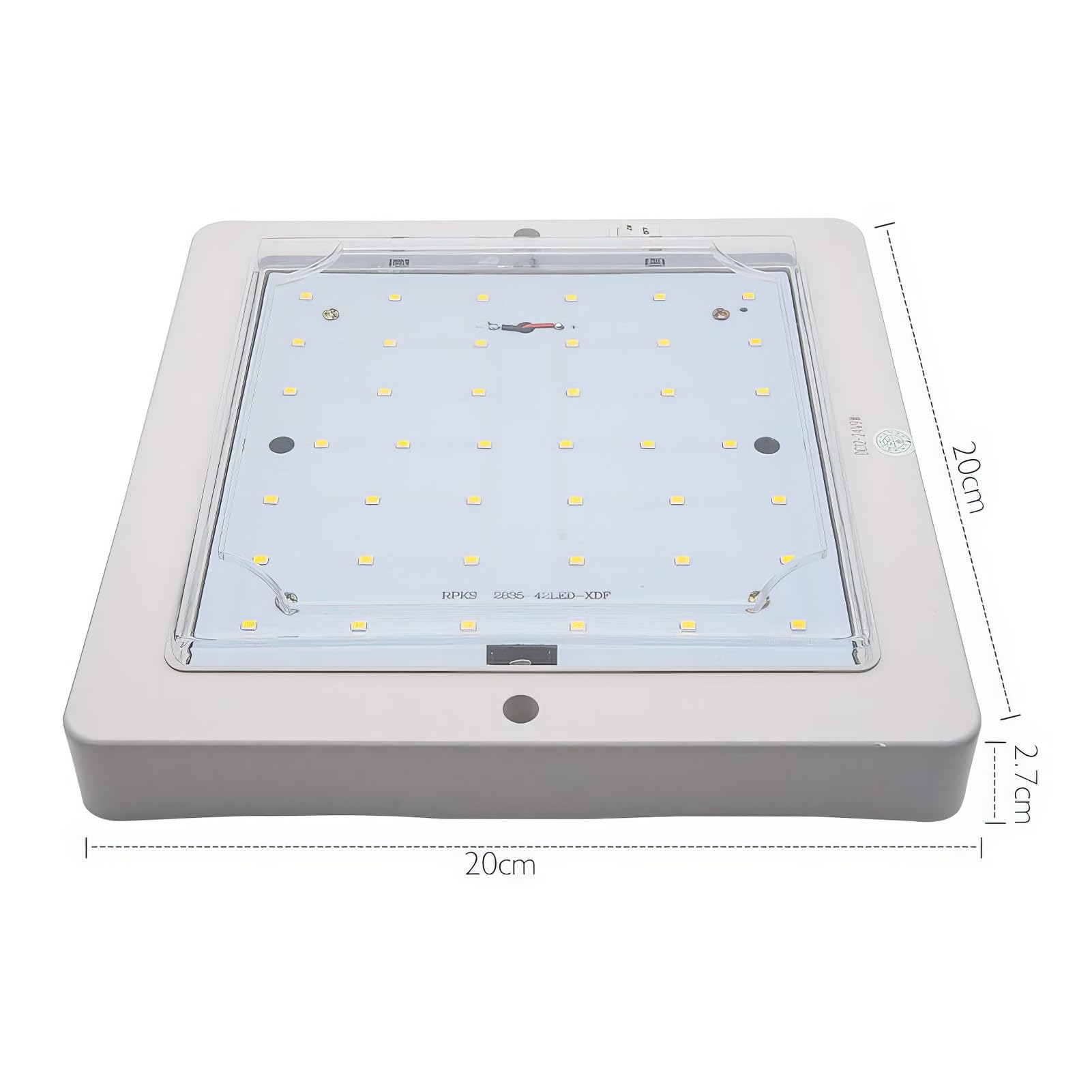 12V-24V LED RV lámpara de techo para caravana camping-Car barco, 9W luces de techo lámpara de techo LED blanco cálido