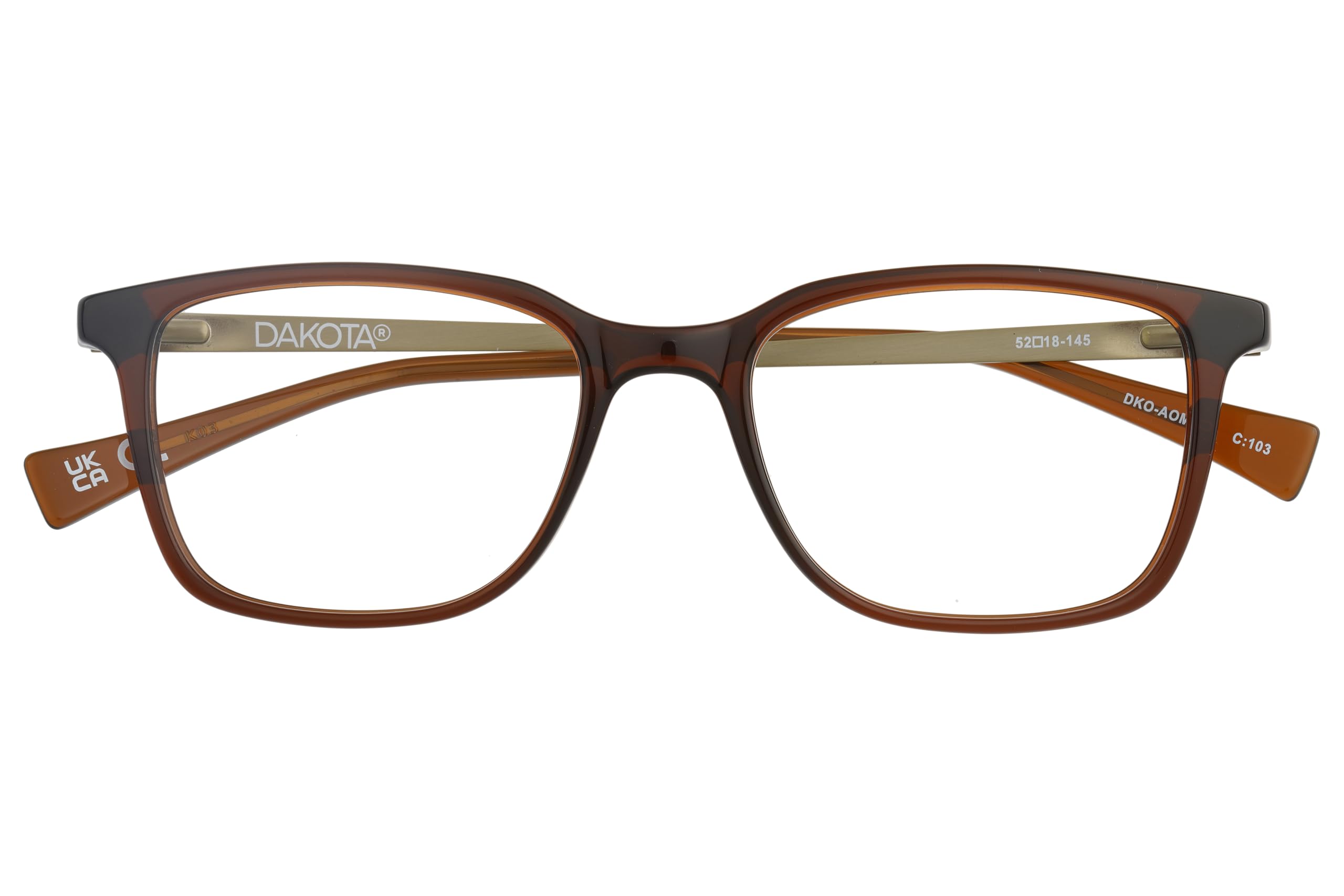 DAKOTA Brille mit Sehstärke für Herren optional mit Sonnenbrillentönung oder Blaulichtfilter, Rechteckig, gefertigt aus Acetat (inklusive Brillenetui)