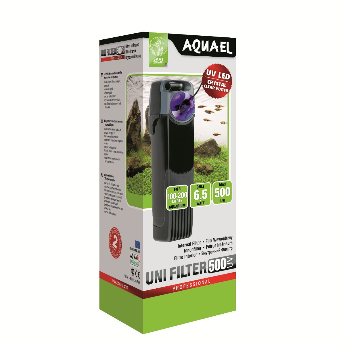 AquaEL 57241 UV-Innenfilter für Beckeninhalt von 100-200 L
