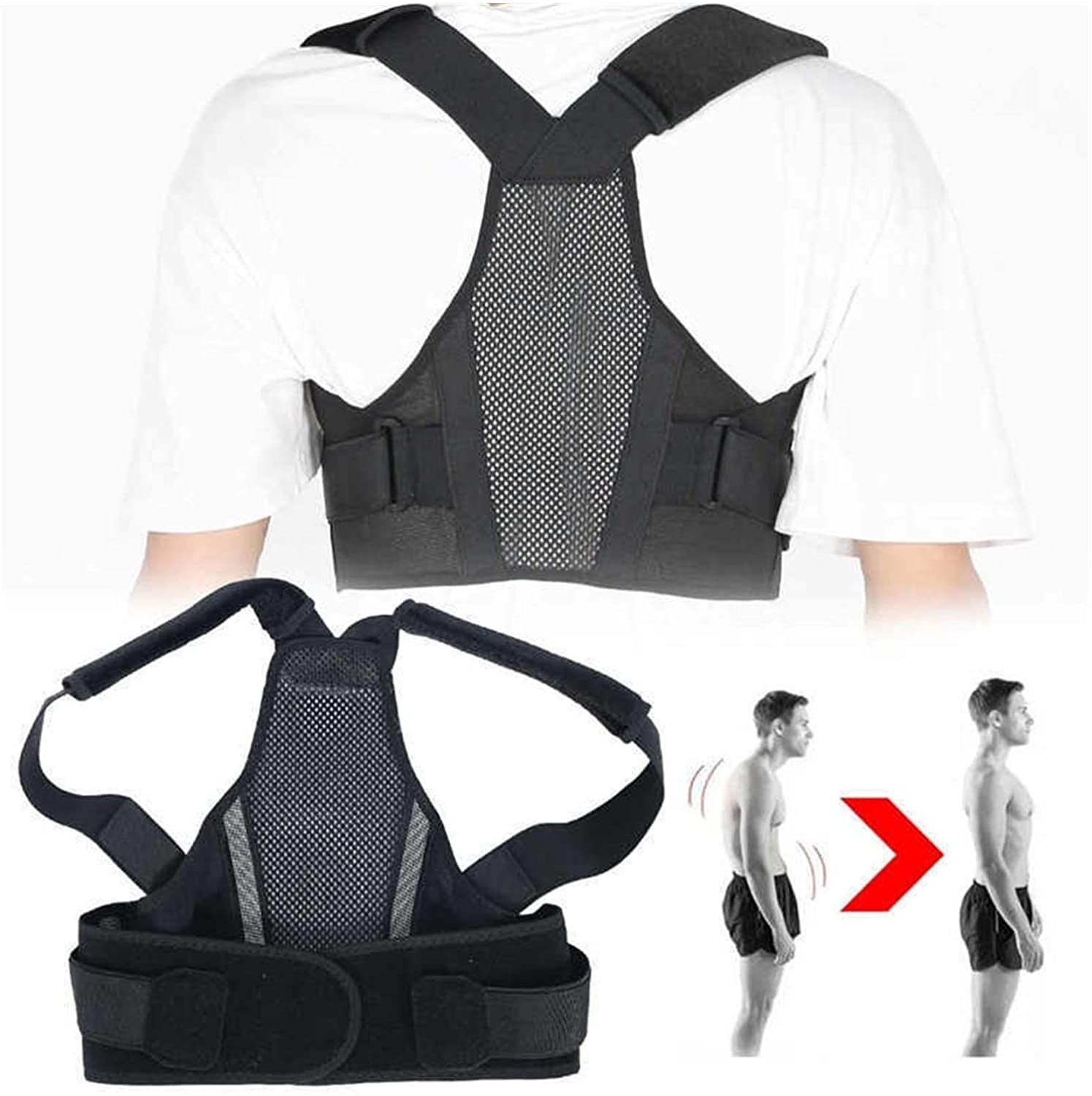 5 Sizes Corrector Adjustable Shoulder Back Straightener Breathable Support Brace Student Correction Belt Tools