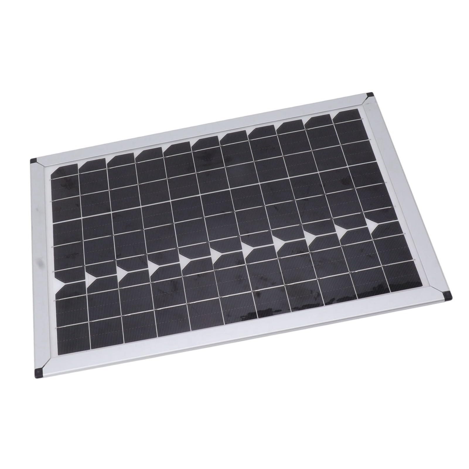 EMUKOEP Pannello Solare 100W 18V Silicio Monocristallino 15.7in Lungo 10.8in Ampio Caricatore Pannello Solare Portatile per Lampada Portatile per Auto