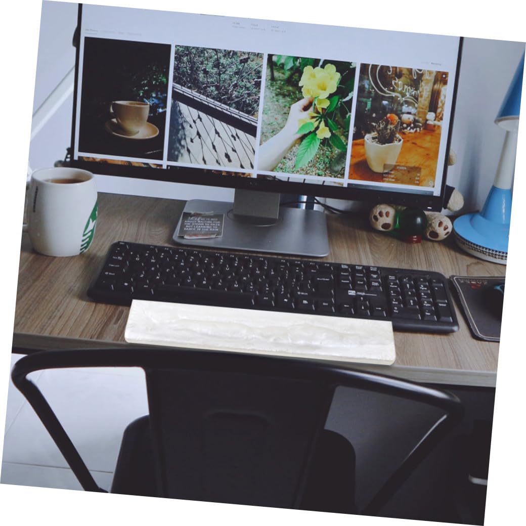 Handgelenkauflage Tastatur Weiß Perlmutt Epoxidharz Rutschfest Handgelenkstütze Fürpc Laptop Büro Gaming
