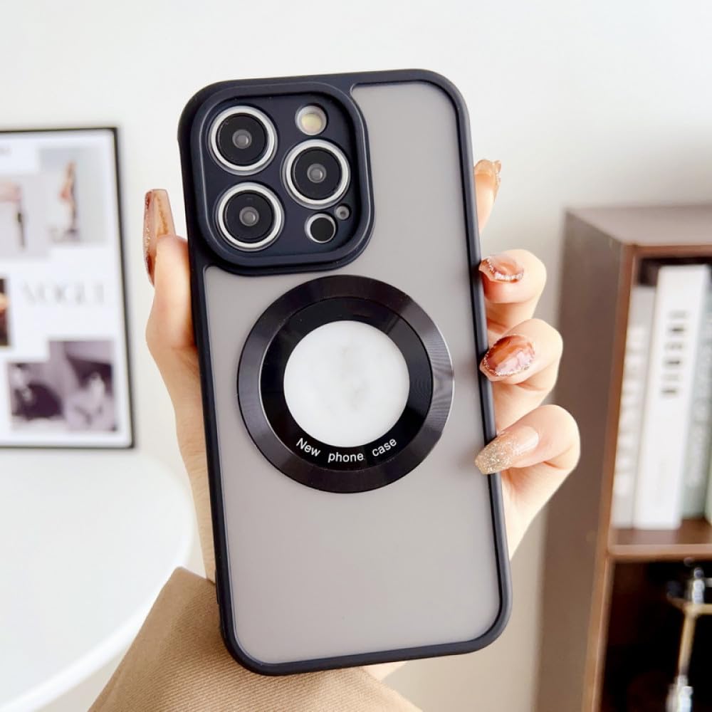 Coque magnétique iPhone 14 Pro Max mate et antichoc noire