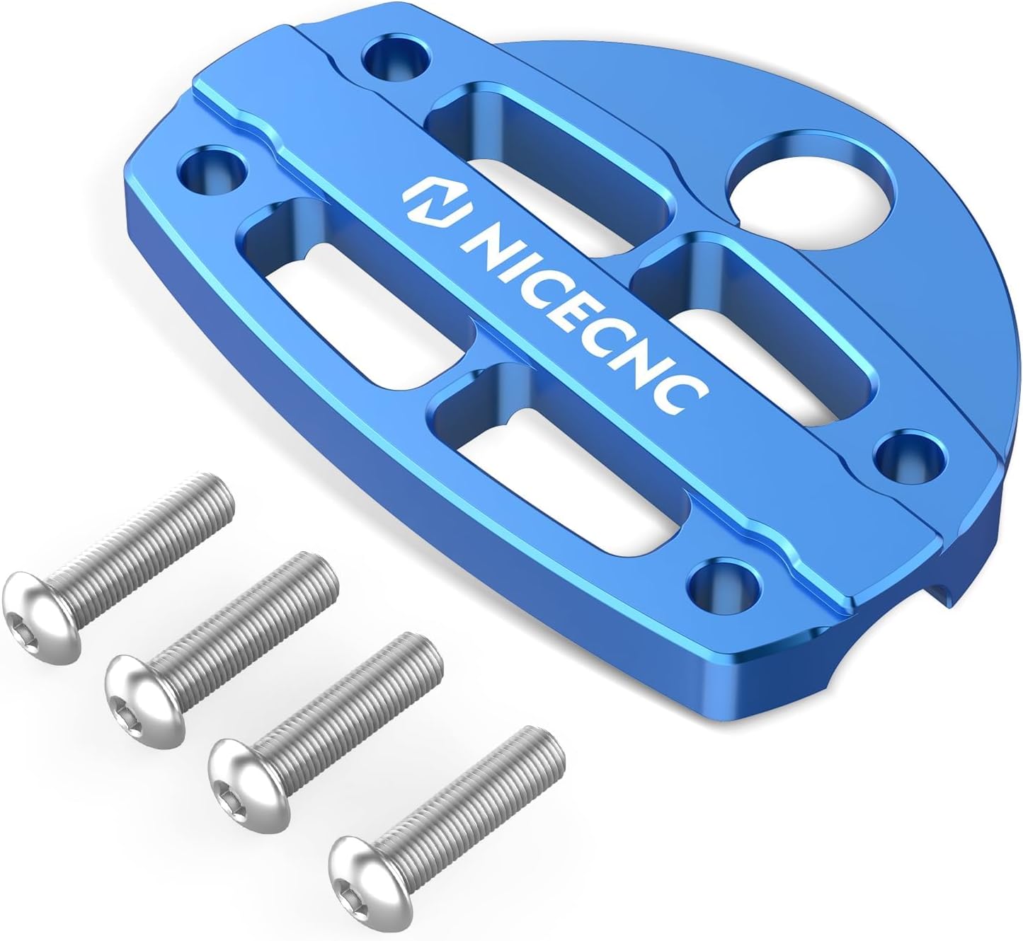 NICECNC Handlebar Clamp Aluminum Compatible with Yamaha Raptor 700 2006-2009 2011-2026, Raptor 700 Special Edition 2010 Blue