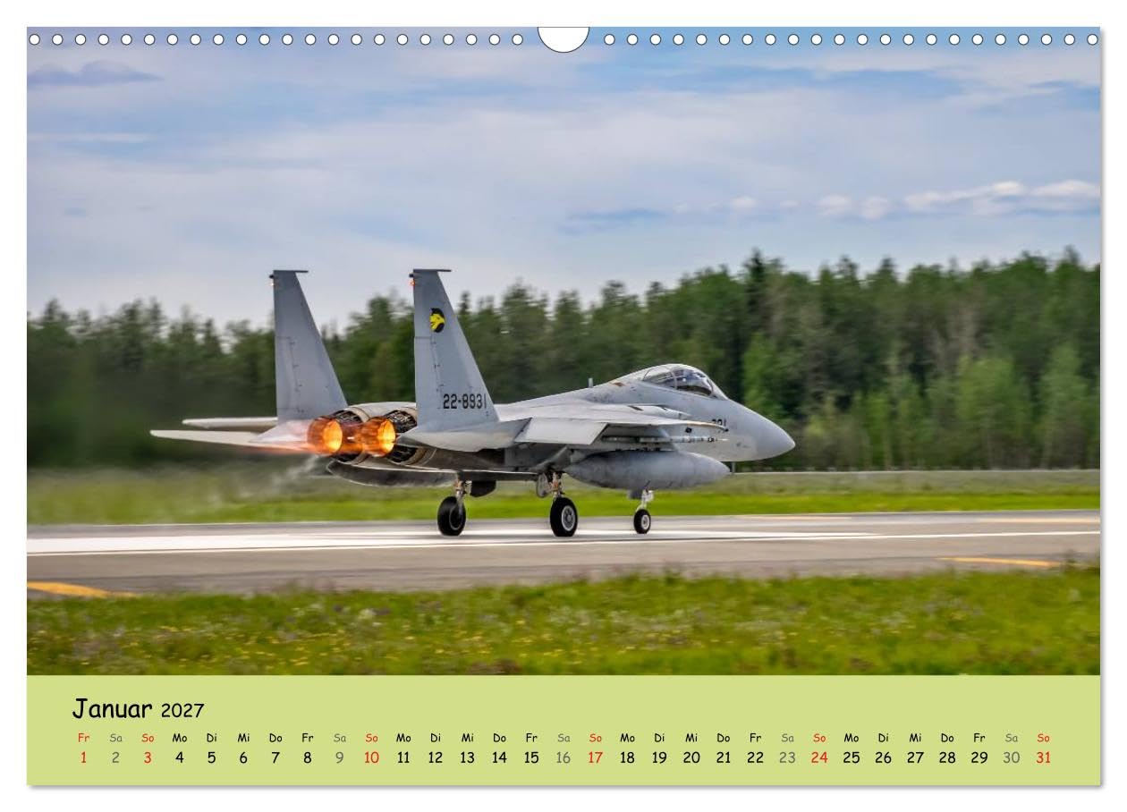 CALVENDO - Luftüberlegenheit - Kampfjets in Aktion (Wandkalender 2027 DIN A3 quer), Monatskalender: Faszinierende Aufnahmen von Kampfjets in Aktion.