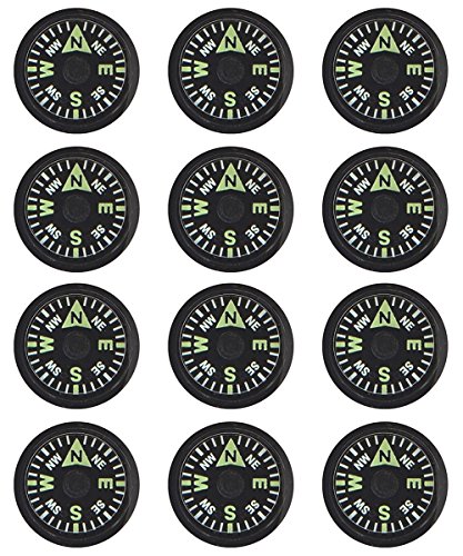 Sun Company Compass Capsules - Pack de 12 Brújulas de 20 mm Grado A
