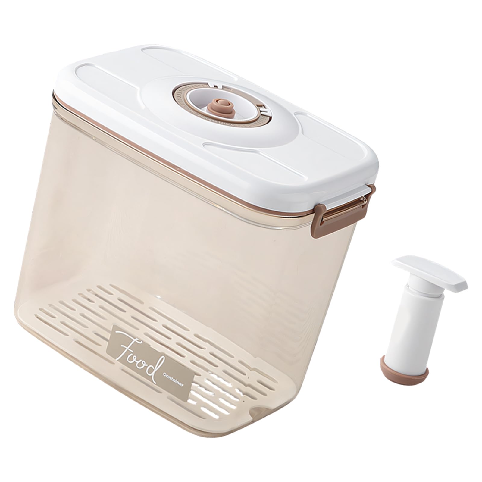kokdid Manual Air Extractor and Date Notation 4.6L Secure Kitchen Storage Unit for Baked Goods Large Capacity Bread Bin Visible Bread Container