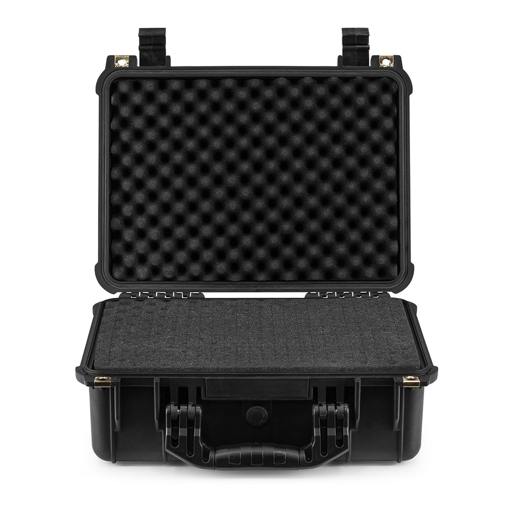 Power Dynamics GIGCase8, Universal Hard Case Kamera Koffer Schaumstoff, DJ Koffer, Foto Koffer, Schutzkoffer, DJ Universalkoffer, Wasserdichter Koffer, Transportkoffer mit Schaumstoff, Schwarz
