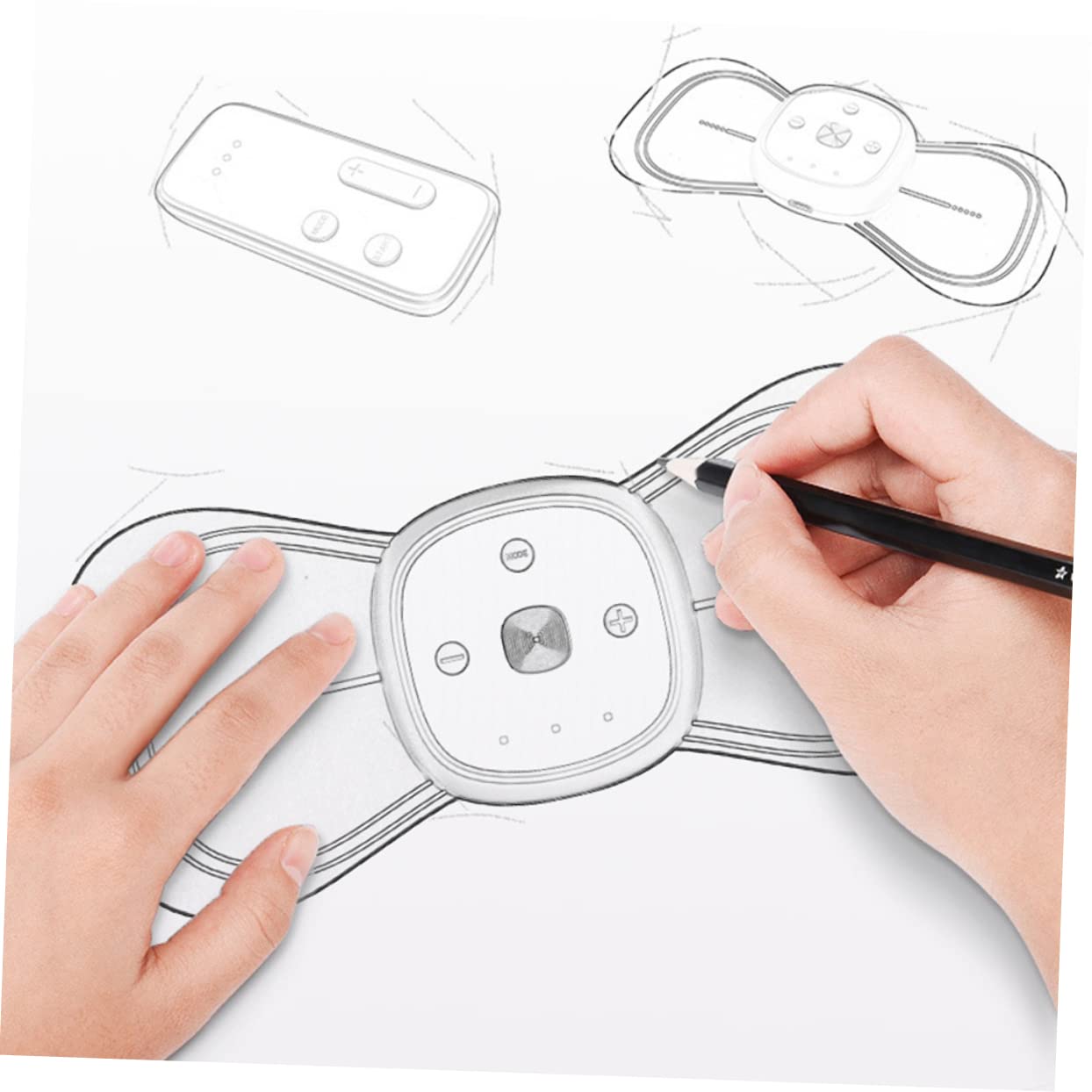 Healvian 3pièces Appareil De Massage Cervical Électrique Rechargeable Autocollant De Massage Intelligent Usb Pour Détente Musculaire Et Fatigue Noir