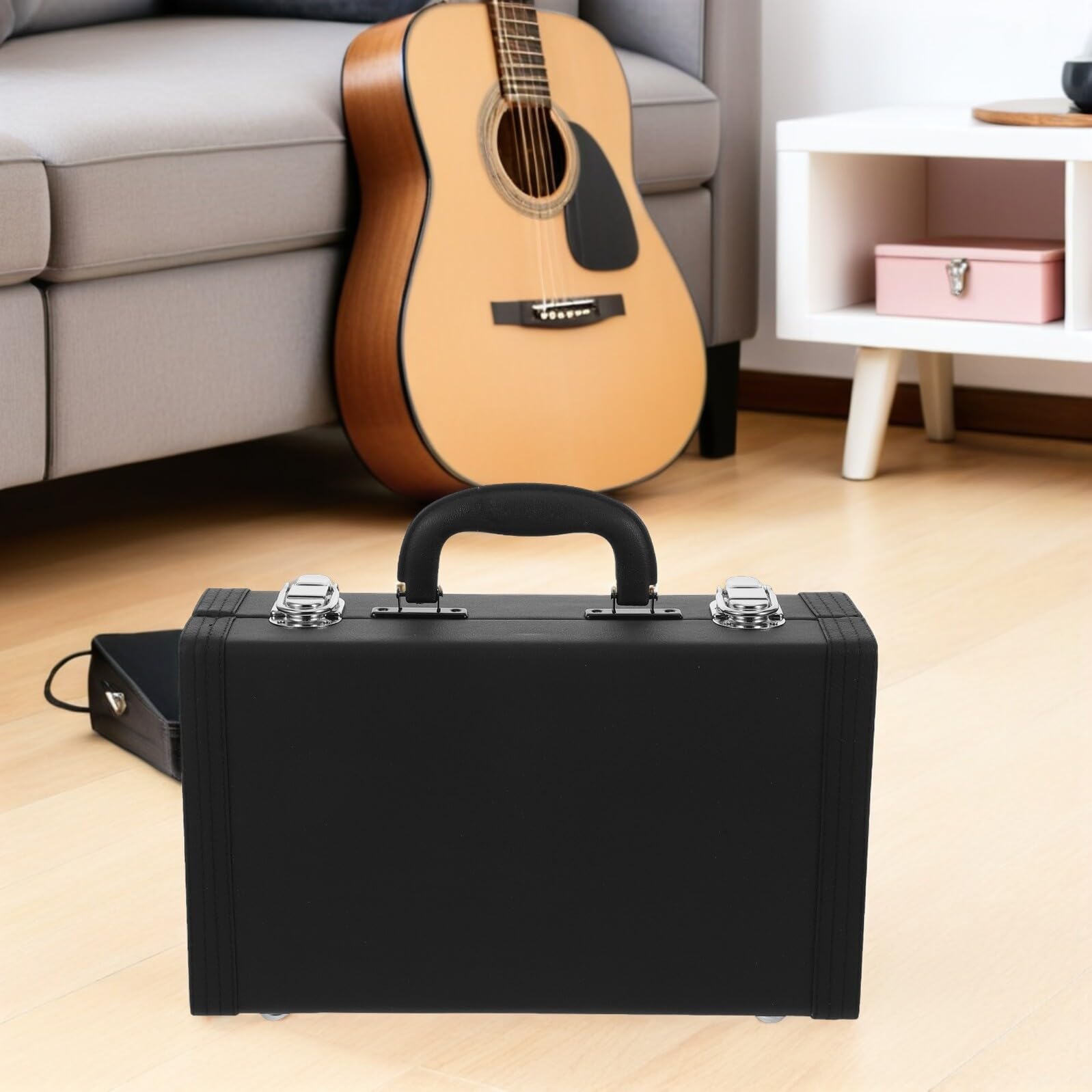 Cabilock Custodia Quadrata per Clarinetto in Pu Borsa Anti-pressione con Chiusura Scatto Contenitore Portatile per Strumenti Fiato per Studenti e Trasporti Musicali