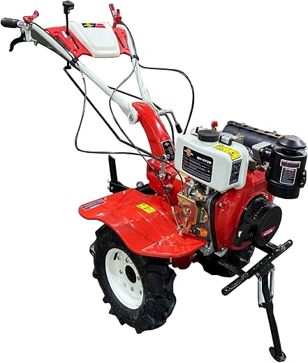 BKR® Power Tiller Inter-Cultivator 4 Stroke 10 HP, Diesel Powered, 418cc with 3600 RPM | 2 Forward and 1 Reverse Gear Make...