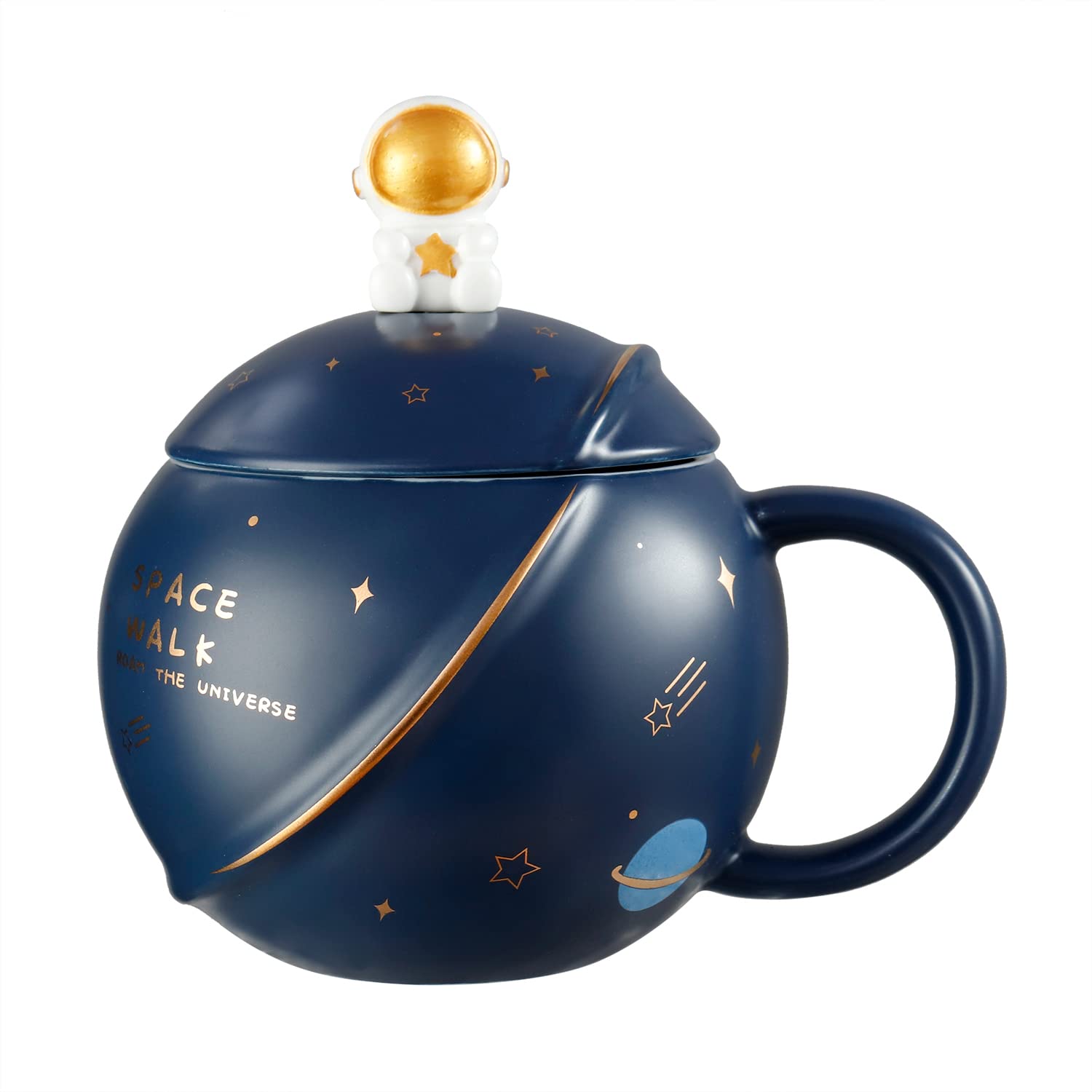 PhitihuiCute Astronaut Mug, Kawaii Cup, Space Planet Mug for Coffee Tea Milk, Birthday Halloween Christmas Gifts, Present for Women Men Her Mom Dad Wife Teacher Friends