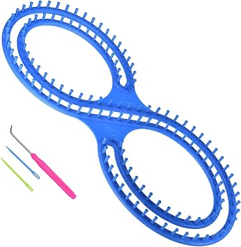 UGPLM Knitting Loom Kit, 8-Shape Afghan Loom Set with Needles and Crochet Hook for DIY Hats Scarves Sweaters