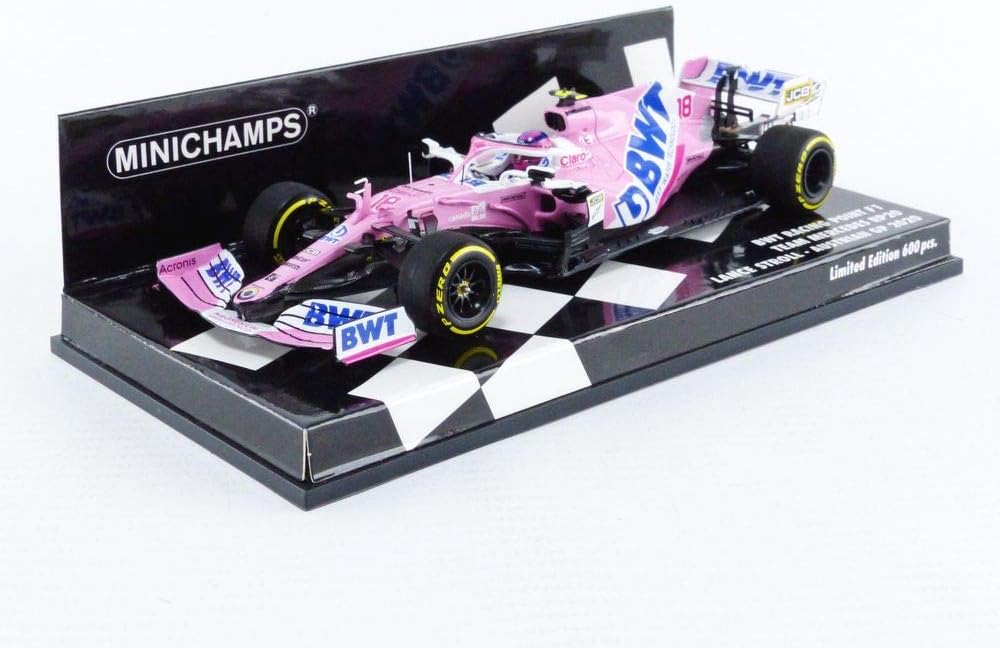 Minichamps 1:43 BWT Racing Point F1 Team Mercedes RP20 - Lance Stroll - Austrian GP 2020, Multicoloured, 1:43rd Scale - Image 3