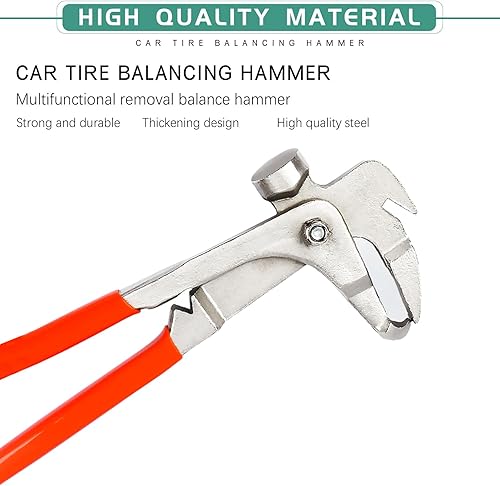 Miniatura 5 de Crynod 1 pieza de alicates de equilibrio de peso para rueda de automóvil, herramienta de martillo de reparación de ruedas de metal resistente al