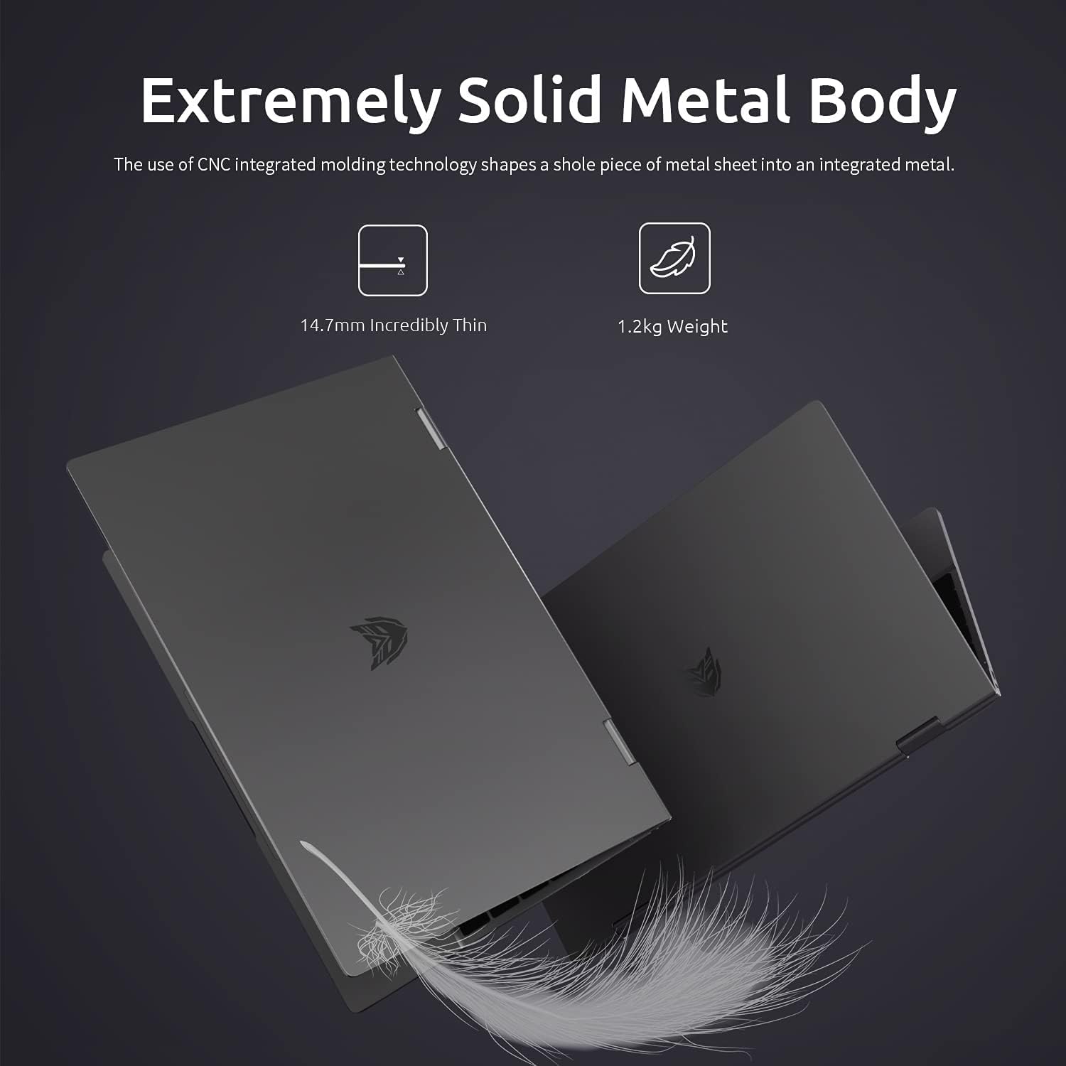 Two Bmax Y13 laptops showing thin profile