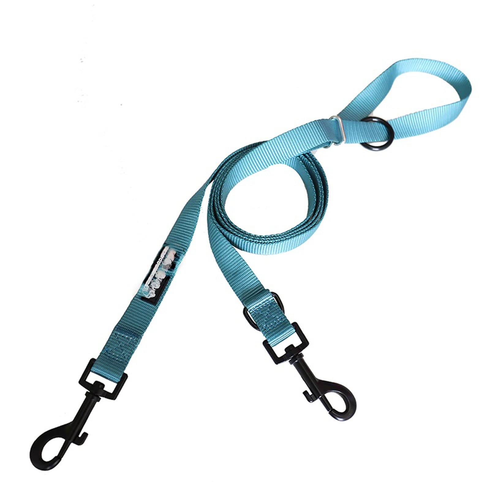 XIANGFAGS Correa Perro Correa de Perro de Doble Cabeza for Caminar 2 Dos Perros Longitud Ajustable Correa de Perro de Plomo Doble Multifuncional for Perros pequeños medianos Grandes