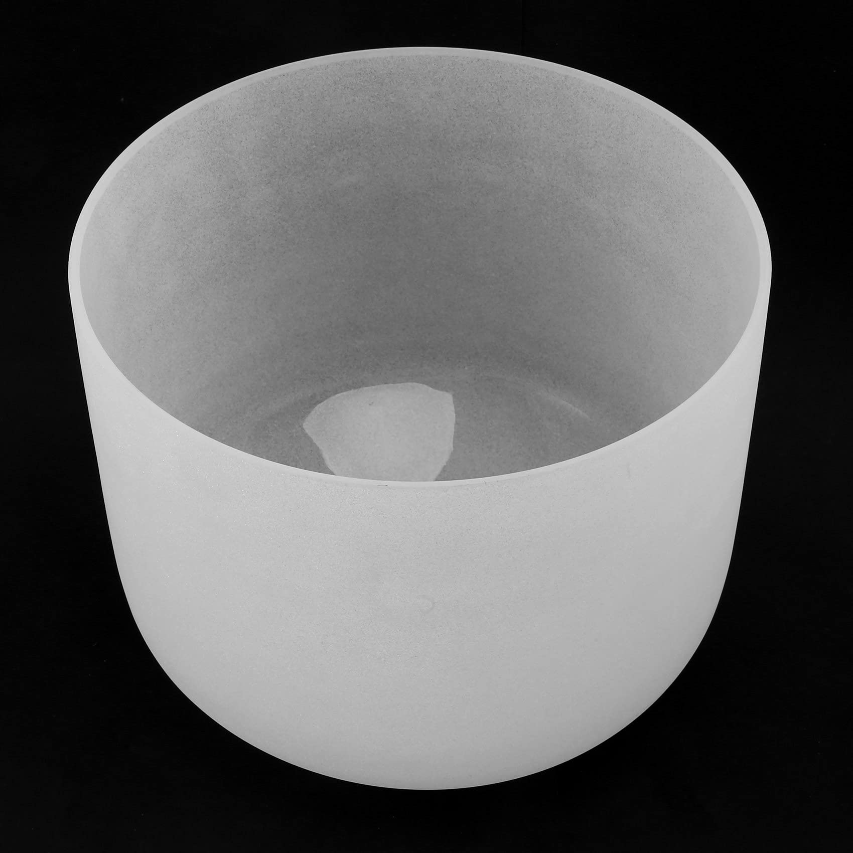 Campana tibetana da 20,3 cm, 432 Hz, perfetta nota del suono, nota D, chakra dell'ombelico, cristallo di quarzo smerigliato con anello
