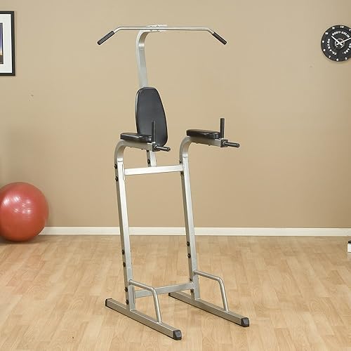 Miniatura 7 de Body-Solid Best Fitness (BFVK10) Elevación vertical de rodilla  Estación de inmersión compacta y máquina de barra de dominadas para gimnasio en