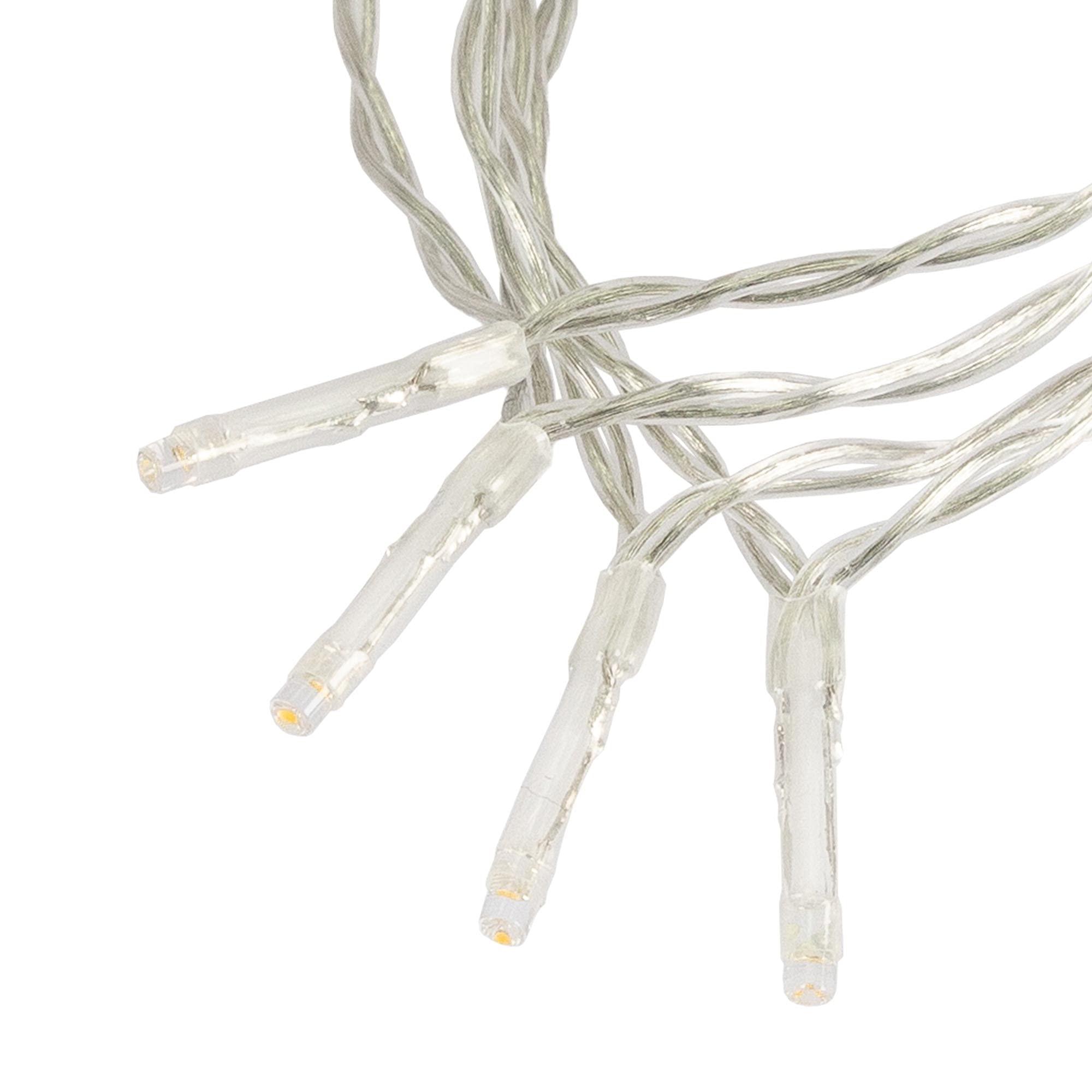 ECD Germany Kurtyna świetlna LED, 2 x 1,5 m, 240 diod LED, zimna biel, 12 funkcji, Boże Narodzenie, sople lodu, łańcuch świetlny, kurtyna świetlna, zimny deszcz, zasłona bożonarodzeniowa, IP44