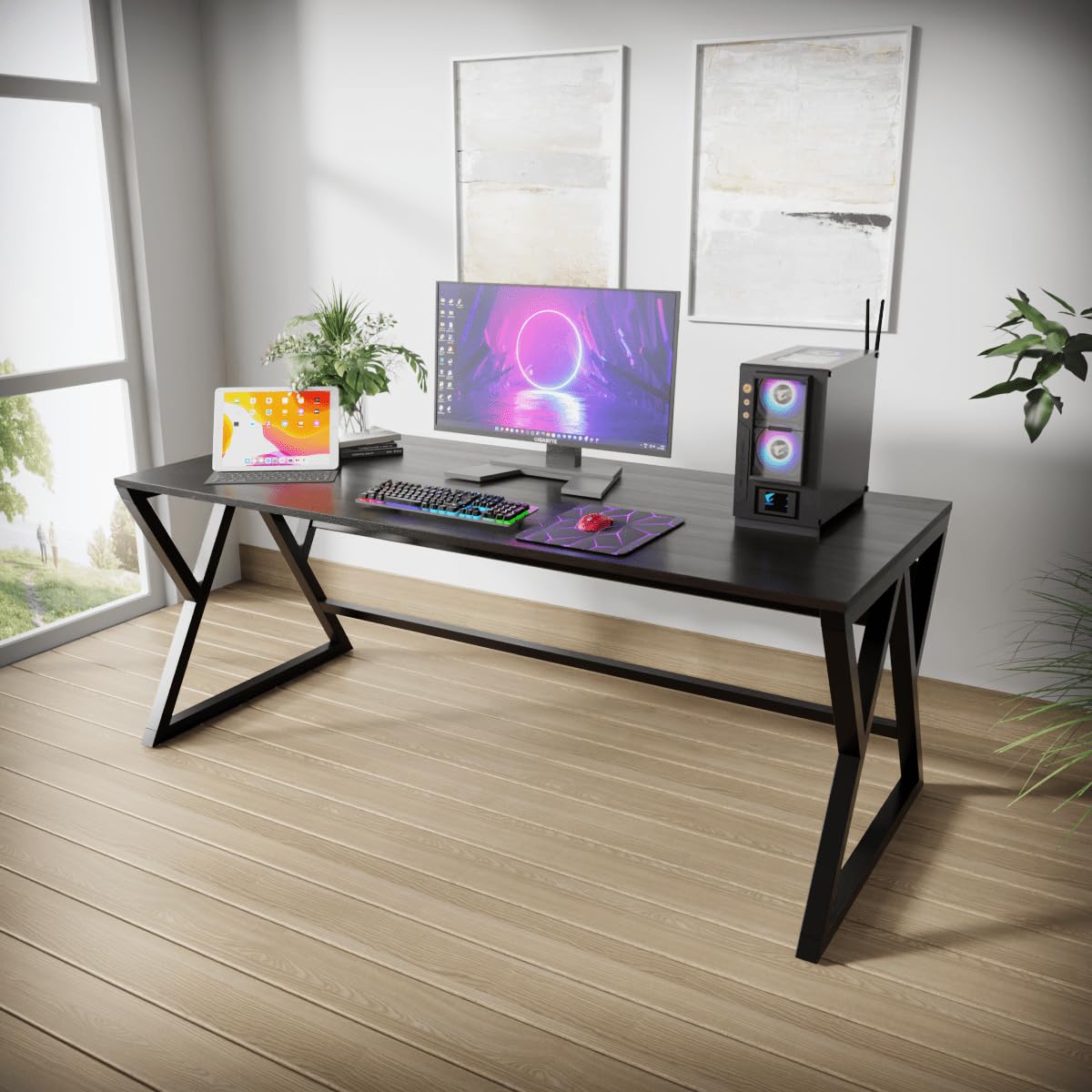 Riyan Luxiwood® Daffodil Computer Table in Engineered Wood with Flat Surface, Multi-Usage Laptop Desk & Home Office, Desk Sturdy Gaming Table (Brown) (1 Years Warranty)-picture-26