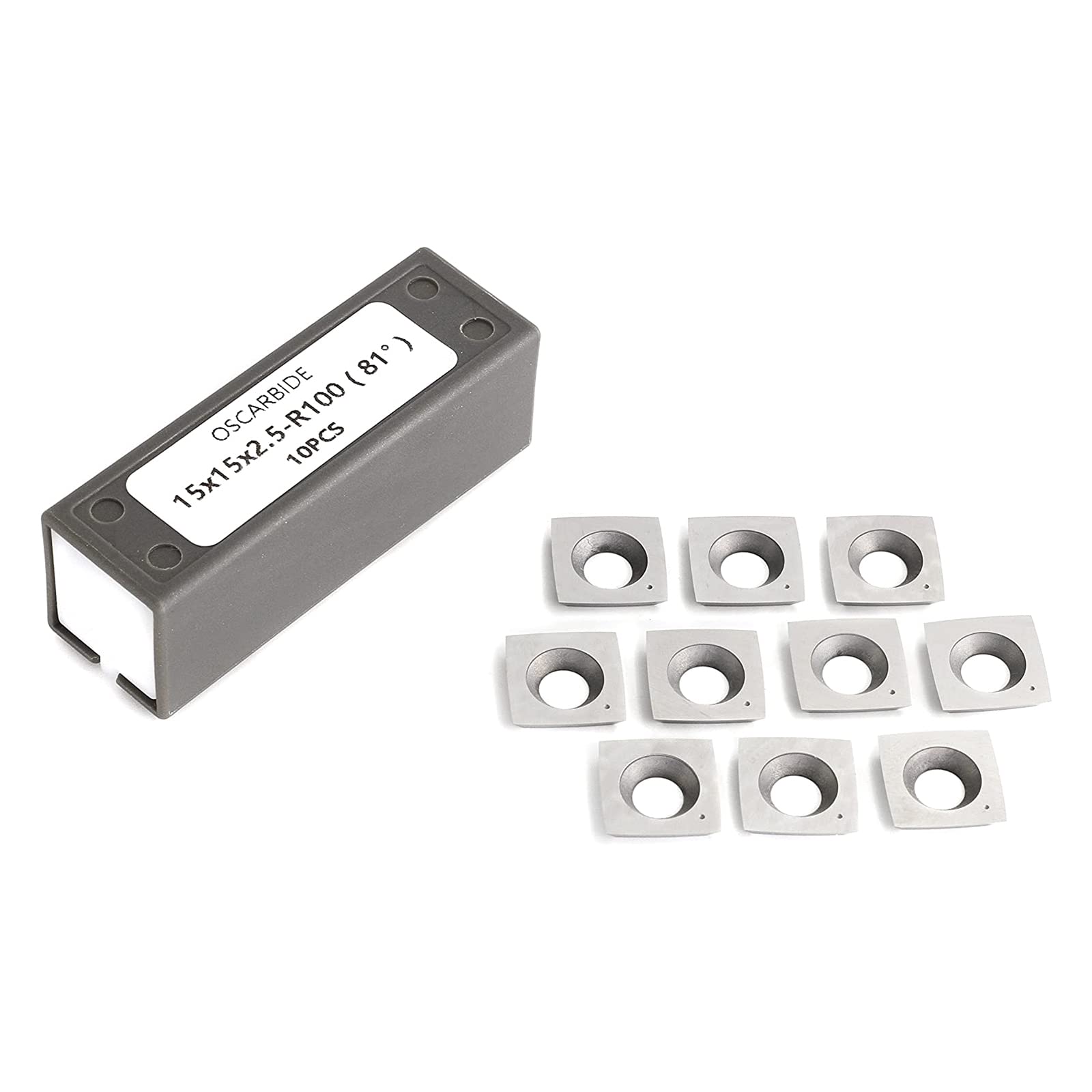 Inserts carrés 15mm de haute précision R100-81° rechange pour usinage bois