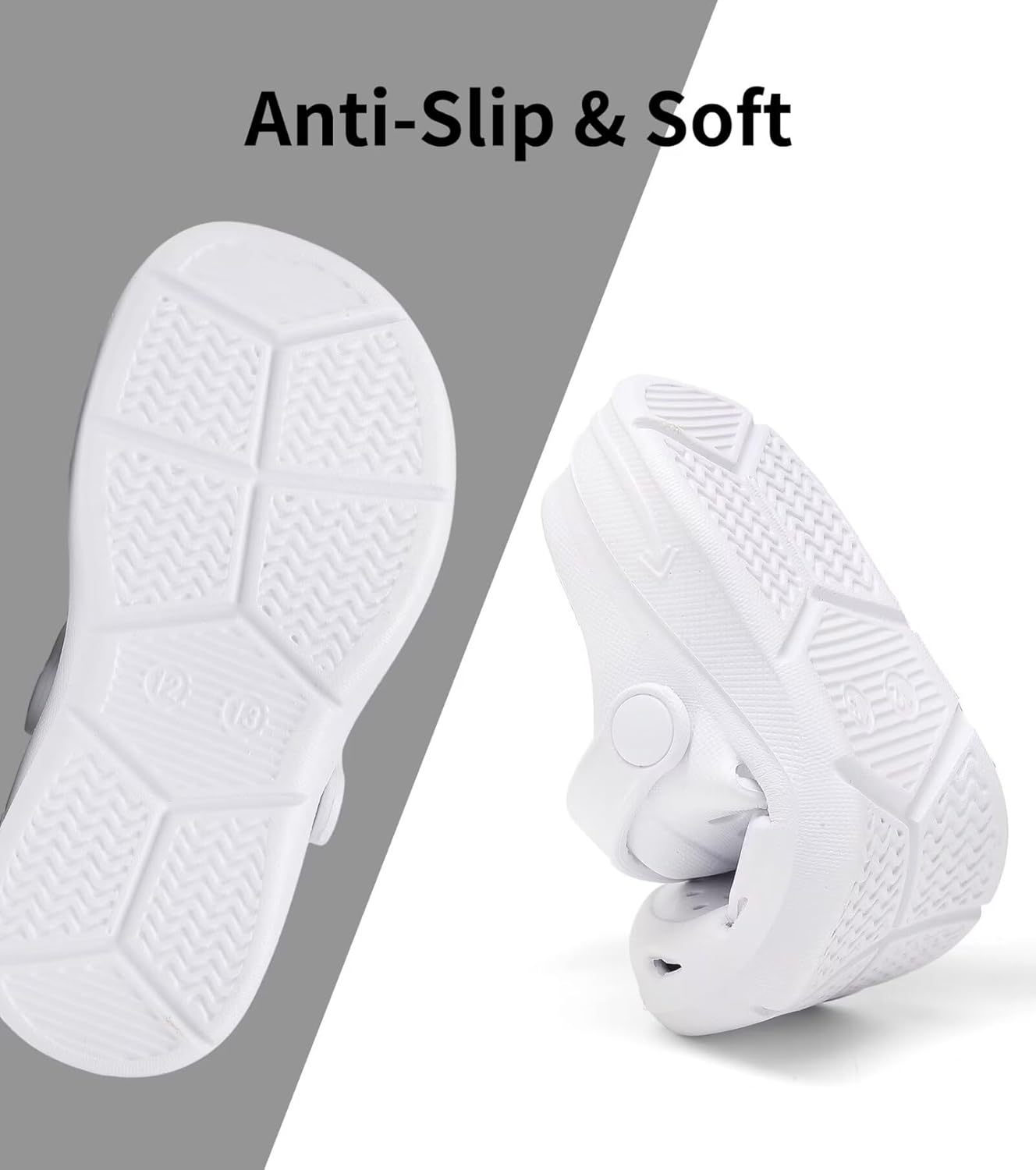 Cubufly Toddler Boys and Girls Garden Clogs Slip on Water Shoes Children Sandals for Indoor Outdoor White Toddler 6-Toddler 7 - Image 4