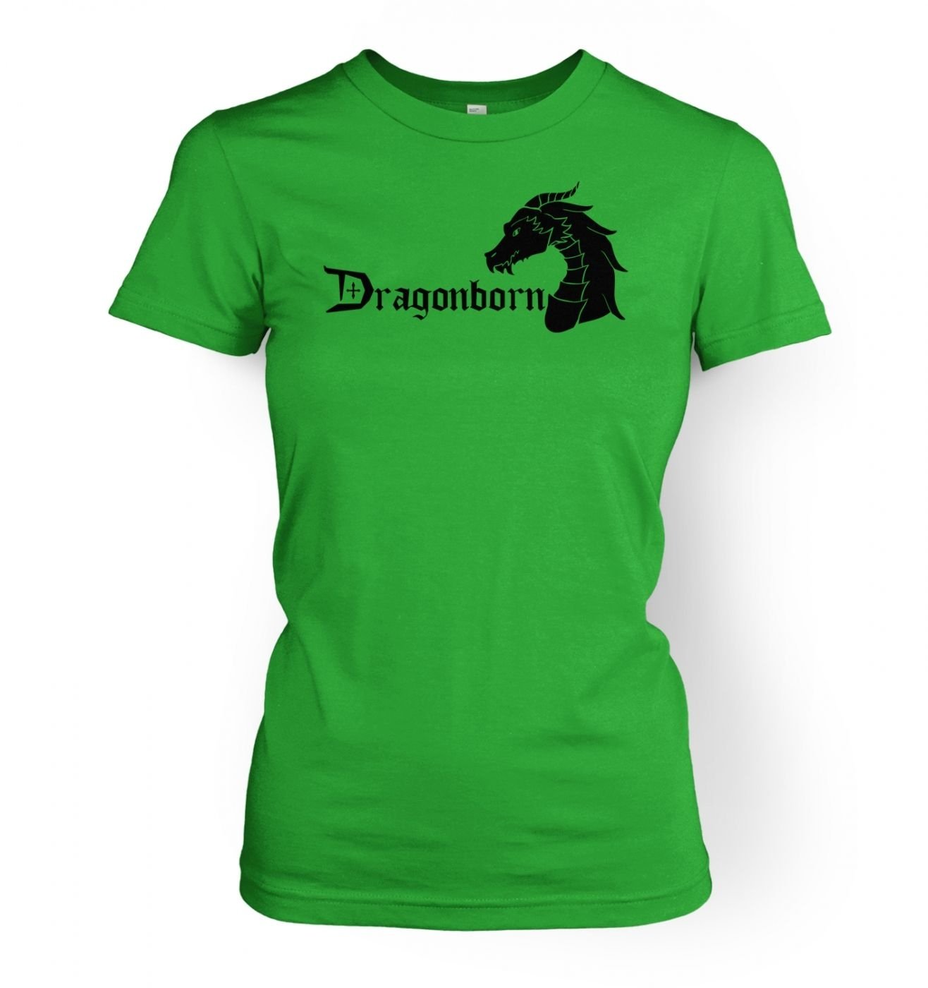 Gaming Tshirts By Big Mouth Women's Irish Green Dragonborn T-Shirt - Gamer Gaming Geeky Tshirt - Large Size