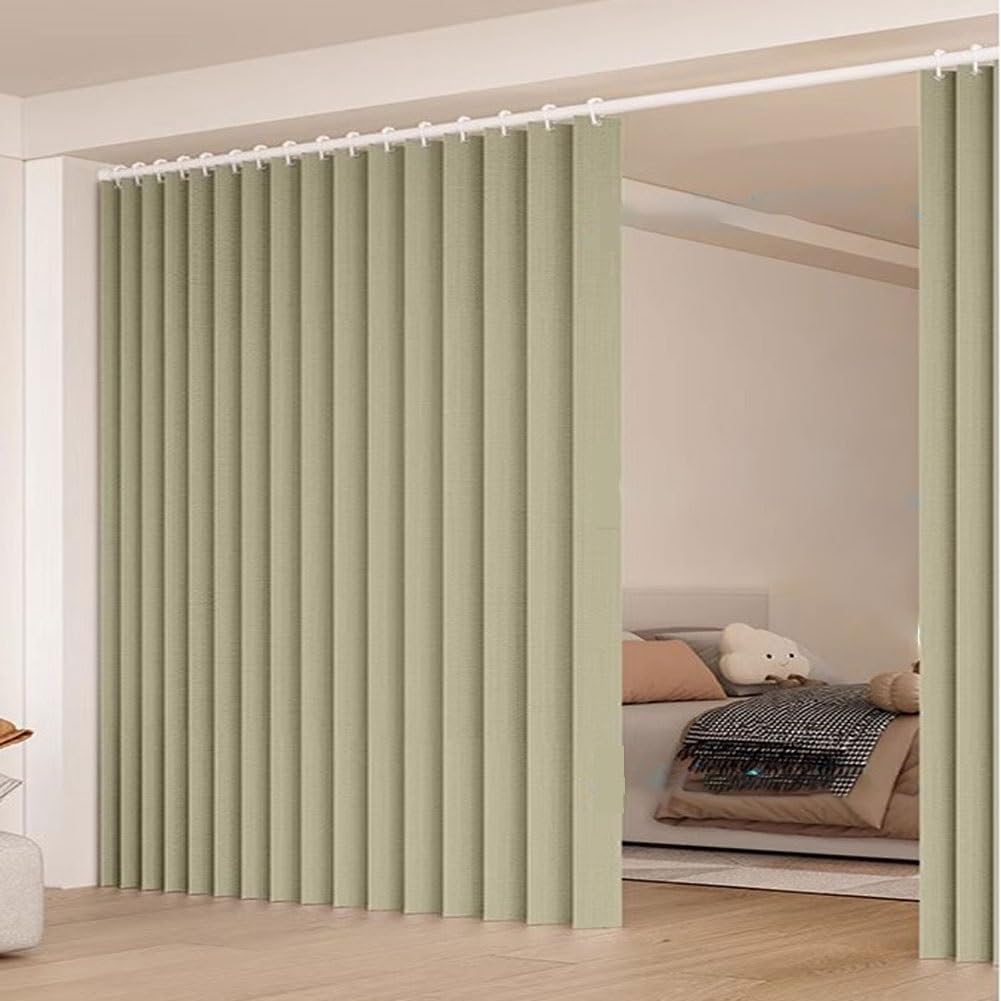 Séparateur de pièce coulissant pliable imperméable avec tringle – Porte peu encombrante pour placards de cuisine, pièce polyvalente pour l'intimité et amélioration esthétique