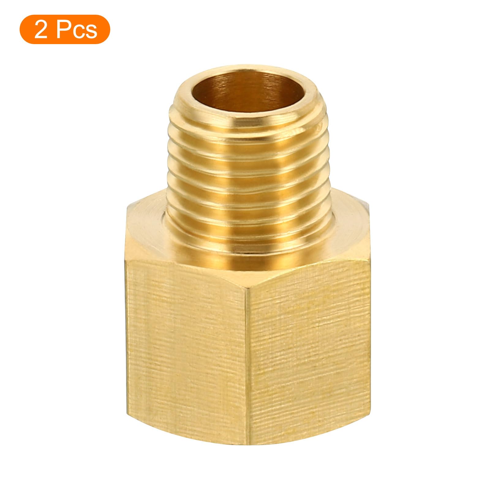 Lot De 2 Adaptateurs Réducteurs NPT Inox 304 - 1/2" Mâle X 3/8" Femelle - Pour Systèmes Hydrauliques, Air, Eau, Gaz