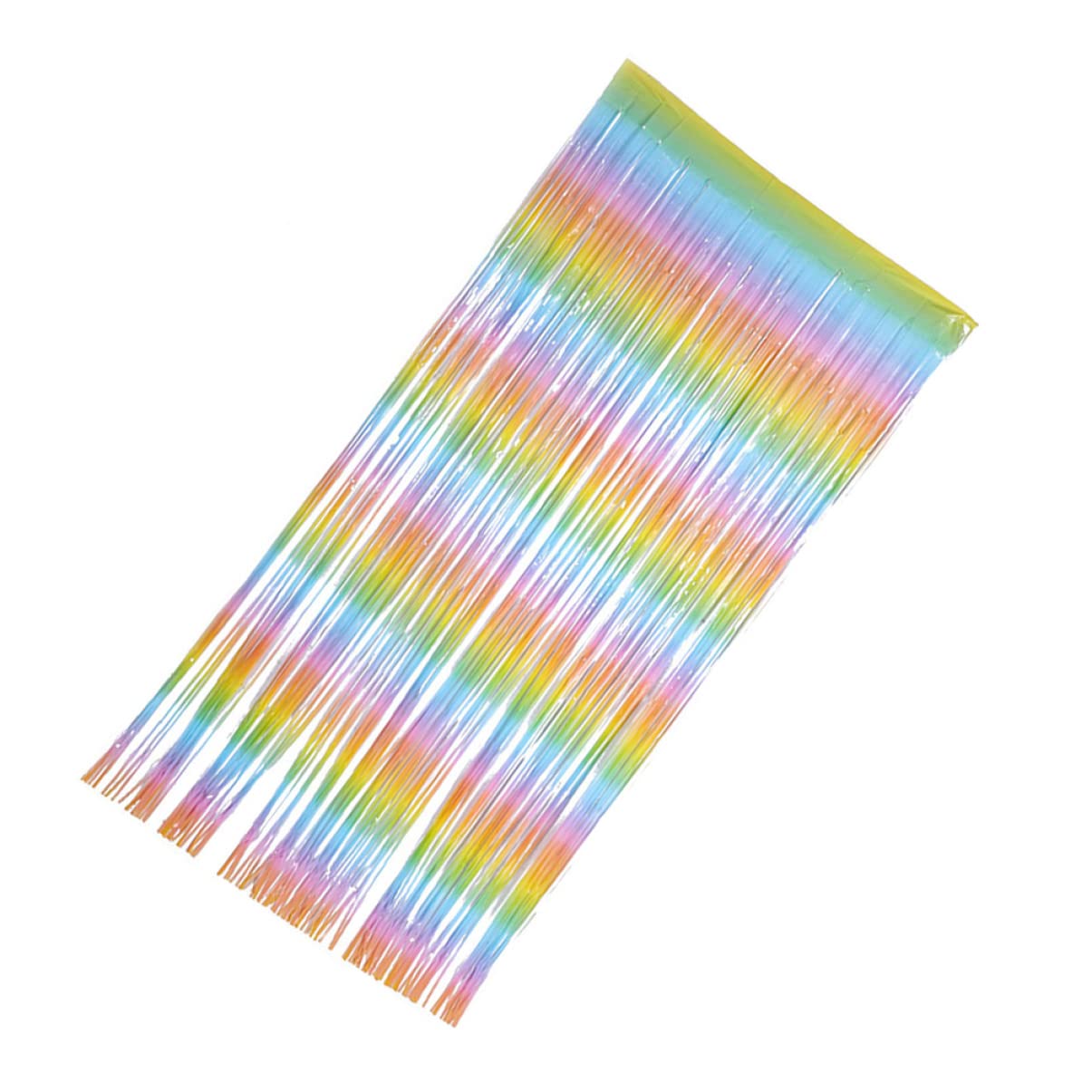 Ciieeo 1Pc Colorful Gradient Silk Curtain Tinsel Door Window Decoration Beautiful Photo Prop for Parties Weddings Events Shiny Rain Tassel Design