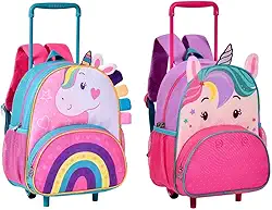 Mochila de Rodinha Creche Infantil Unicórnio