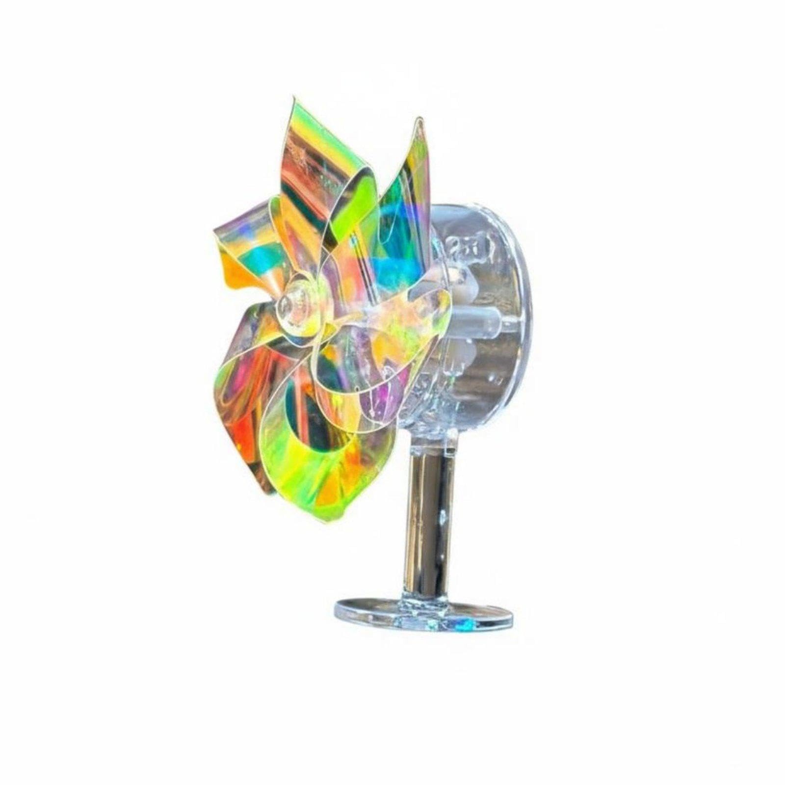 Wind-Operated LED Pinwheel No Battery Needed Wind-Powered Windmill Colorful Illuminated Handlebar Pinwheel for Car Owners, Outdoor Biking Multicolor|Home & Garden-image-3