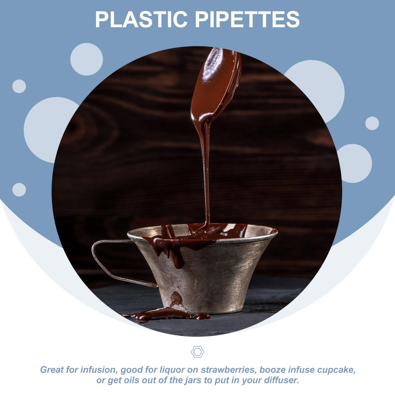 DOITOOL Pipetta grande con contagocce in plastica con contagocce pipetta liquida (nero grigio)