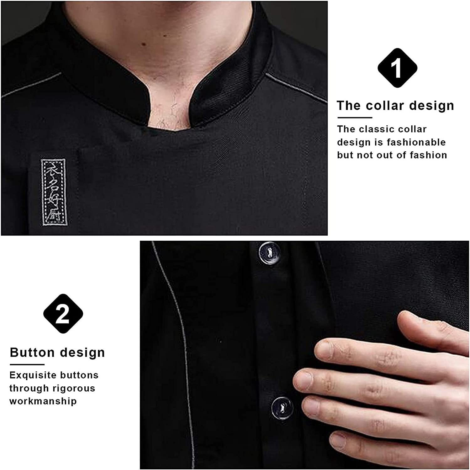 Uniformi alla Moda Cappotto da Cuoco Uomo Donna Manica Corta Uomo Western Restaurant Giacca da Cuoco Donna Cafe Abbigliamento da Lavoro da Cucina Panetteria Top da Cucina Uniforme da Chef Fast Food (