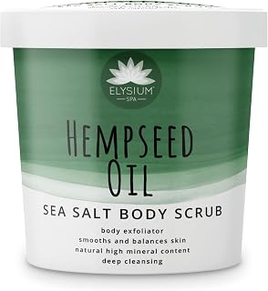 Elysium Spa® Exfoliating Sea Salt Body Scrub, Enriched with Hemp Seed Oil & Vitamin E