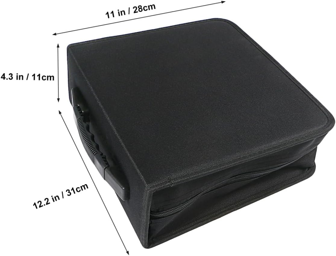 DOITOOL 288 Disc Cd Case Storage Bag Cd/dvd Organizer Trunk Storage Organizer Secure Zipper Design