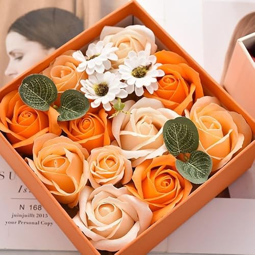Ideal Swan IS-US-JHFH-FS Rose Bath Soap - Rose Flower Floral Scented Rose Soap Petals In Flower Box thumb #4