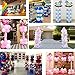 AXHJ Balloon Column Kit 2 Set, 65 Inch Height Stand With Base, Pole, Rings, Dot Glue, Tying Tool, Flower Clip, Pump - for Birthday Wedding Party Decorations